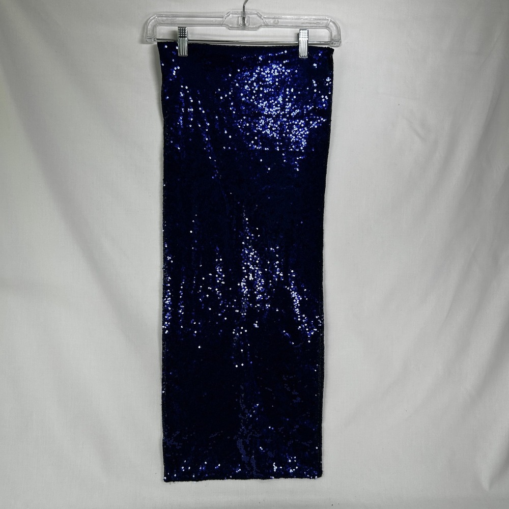Royal Blue Sequin Sparkle Mesh Y2K McBling Scarf